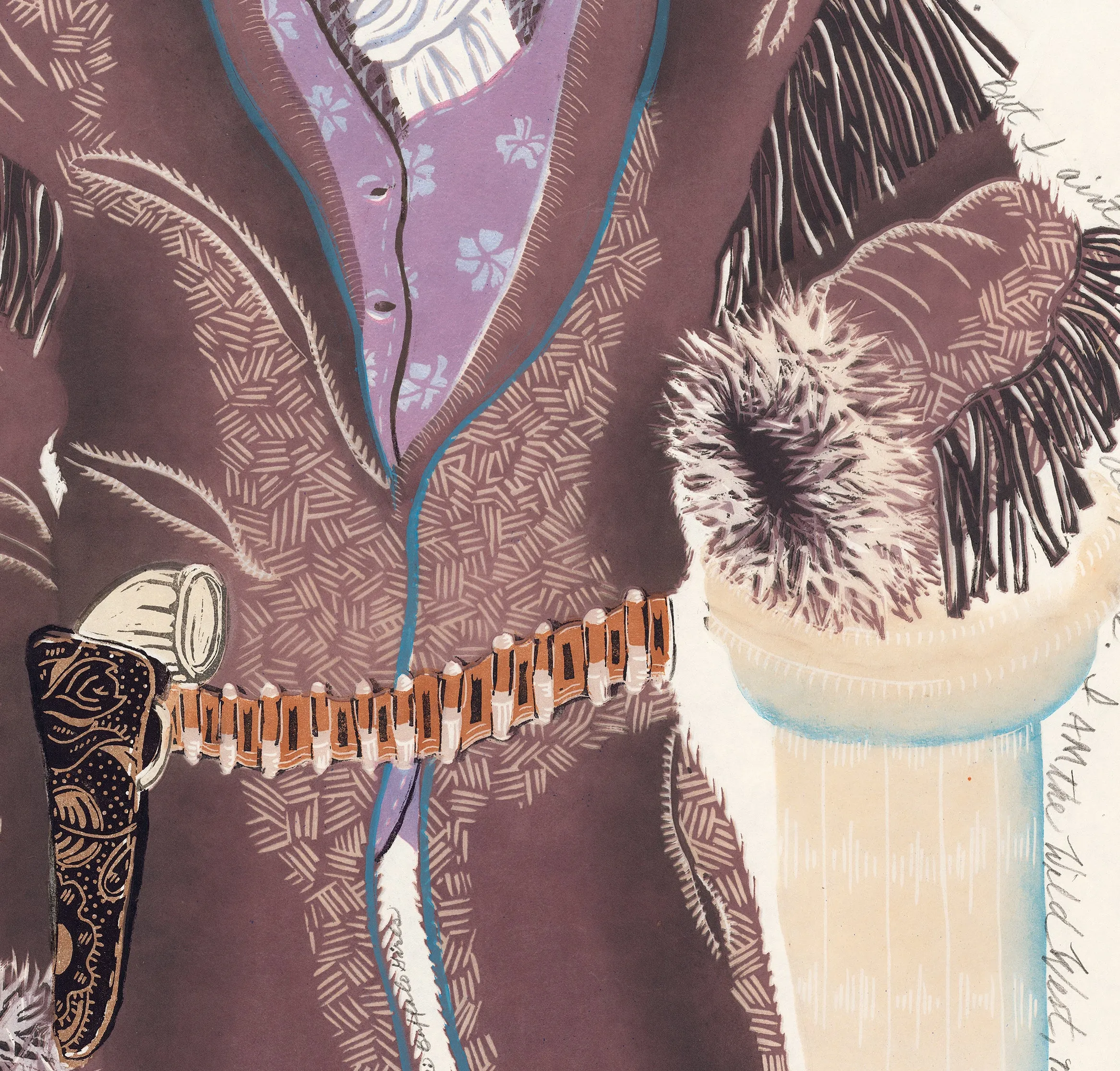 Calamity Jane- original art, woodcut edition