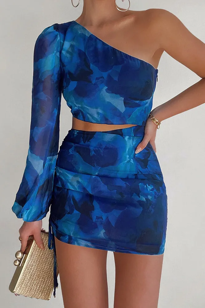 Calista Mini Dress in Blue