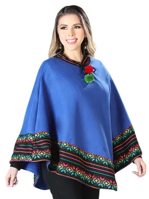 Capa Artesanal Diseño Multicolor Bordado para Mujer