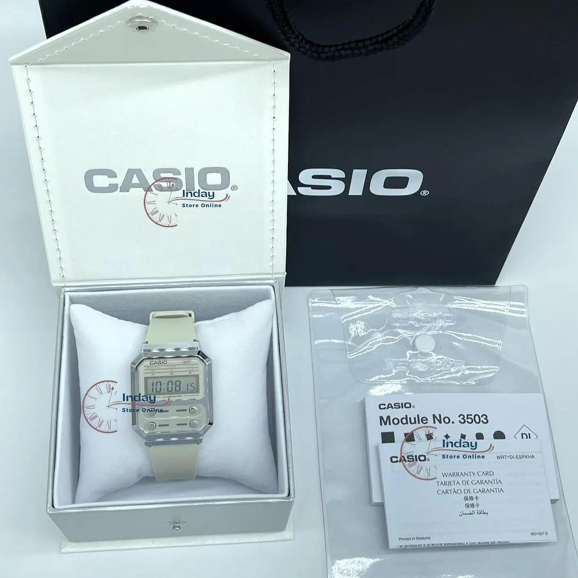 Casio Vintage Women's Watch A100WEF-8A Resin Band Resin Glass