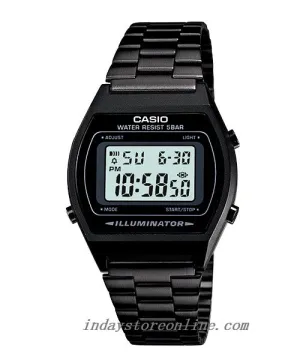 Casio Vintage Women's Watch B640WB-1A Black Plated Stainless Steel Self-adjustable Band