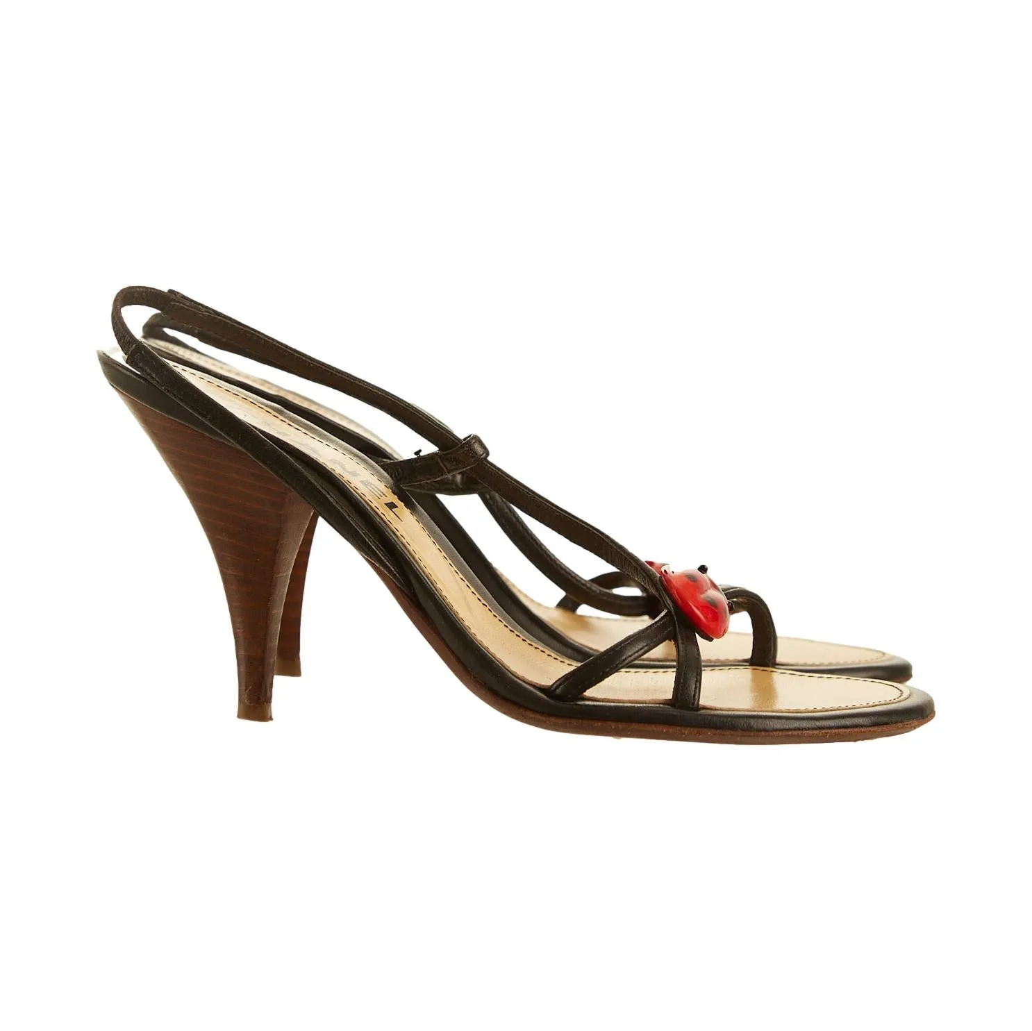 Chanel Black Ladybug Heels
