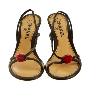 Chanel Black Ladybug Heels