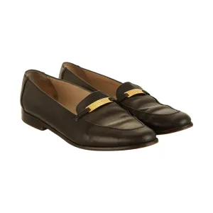 Chanel Black Logo Plaque Loafers