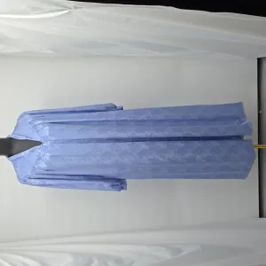 Christian Dior Vintage Women's Zipper Front Lounge Wear Blue Satin Romantuc S