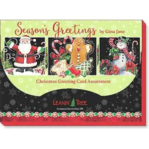 Christmas Cards, Boxed Assortment, 20 Cards/22 Envelopes, by Gina Jane