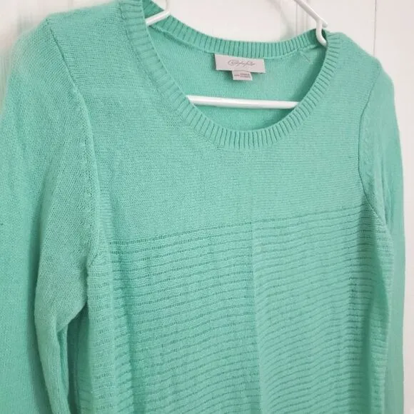 Christopher Fischer Lightweight 100% Cashmere Sweater Size XS Mint Green