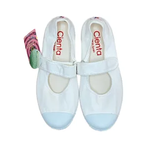 Cienta White Mary Janes