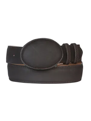 Cinto Vaquero de Piel Genuina para Mujer con Hebilla Ovalada, 1 1/2" Ancho 'El General' - ID: 43215