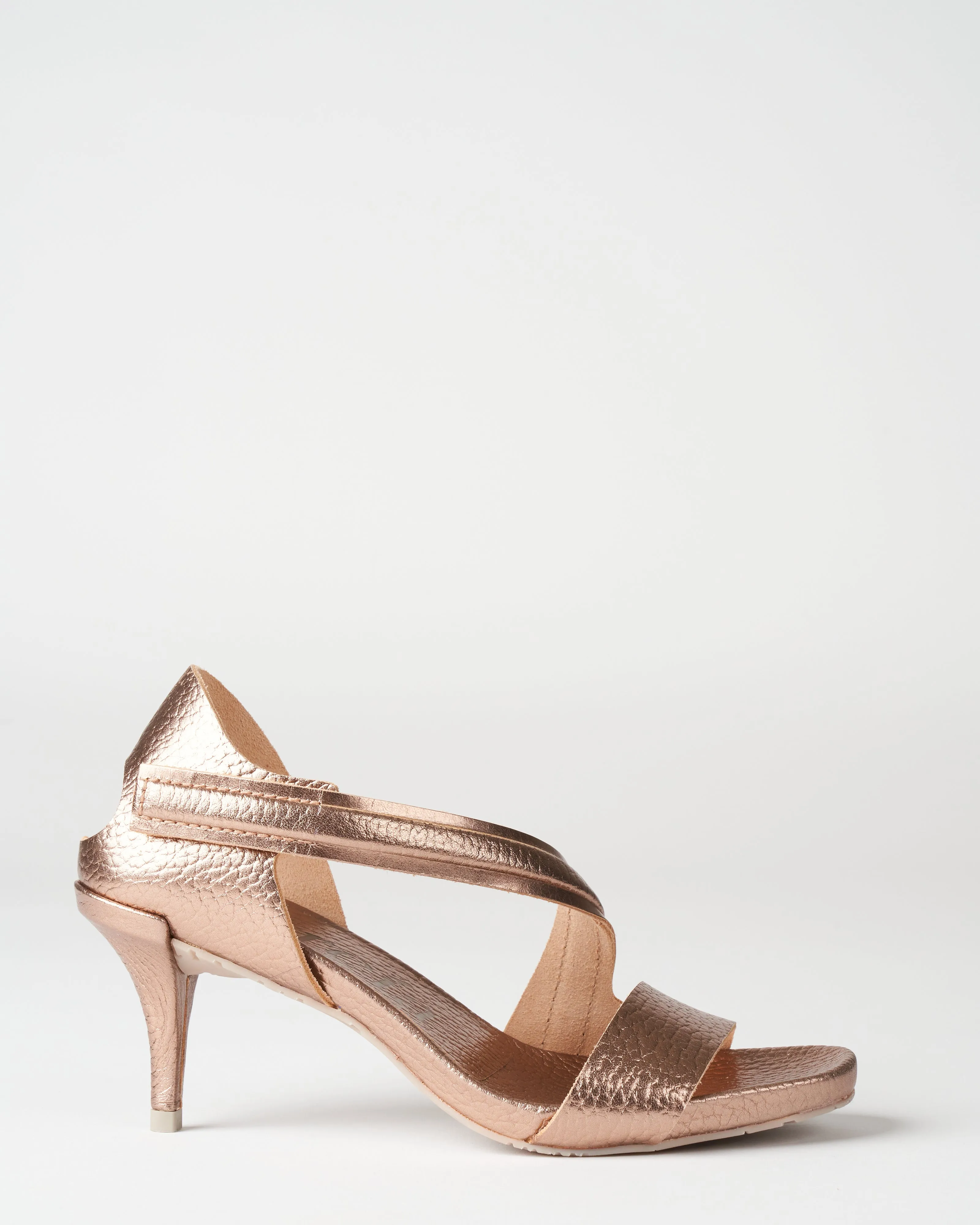 cirine heel - suntan castoro lame