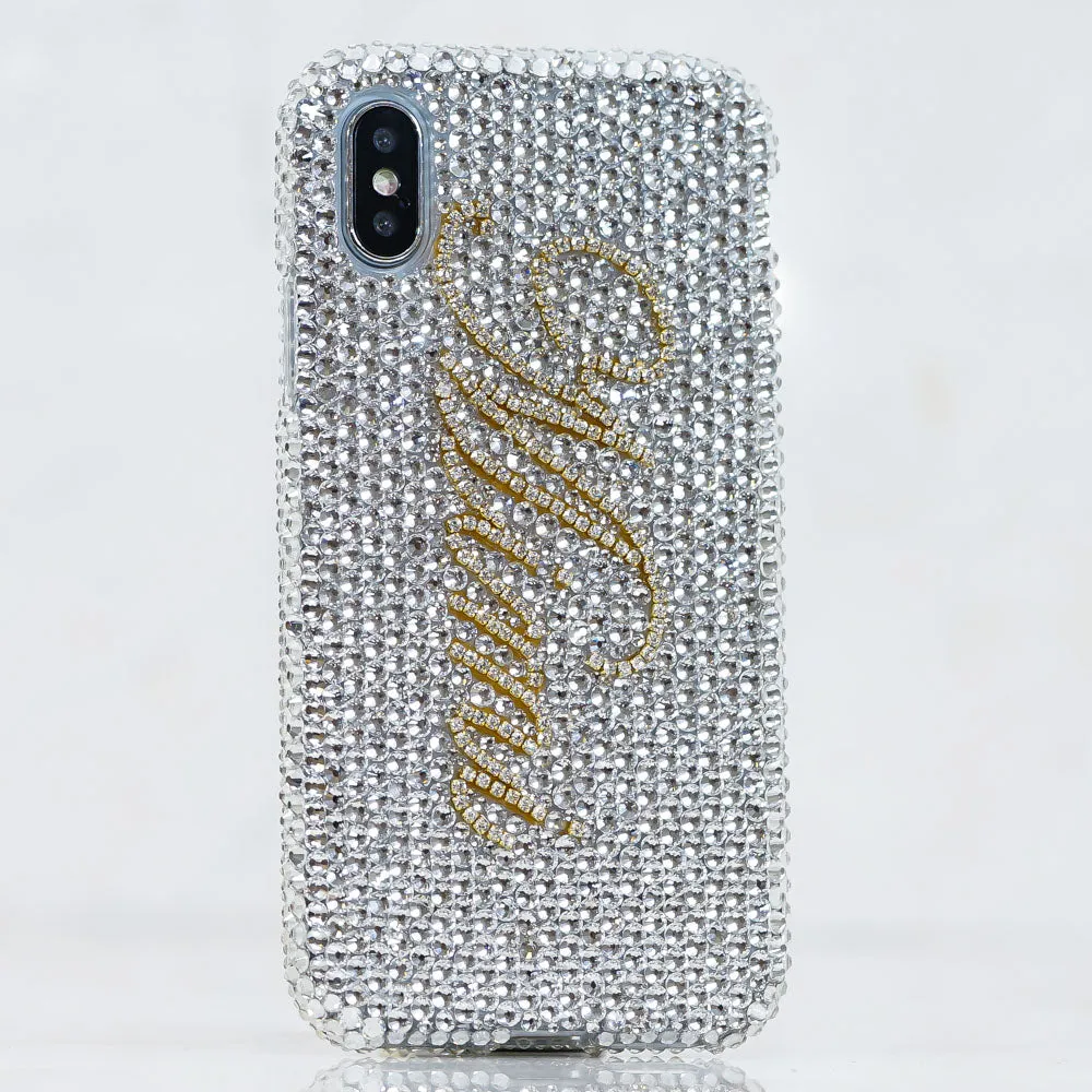 Clear and Gold Personalized Name & Initials Design (style PN_1114)