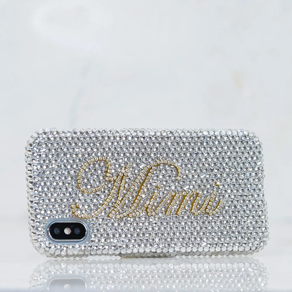 Clear and Gold Personalized Name & Initials Design (style PN_1114)