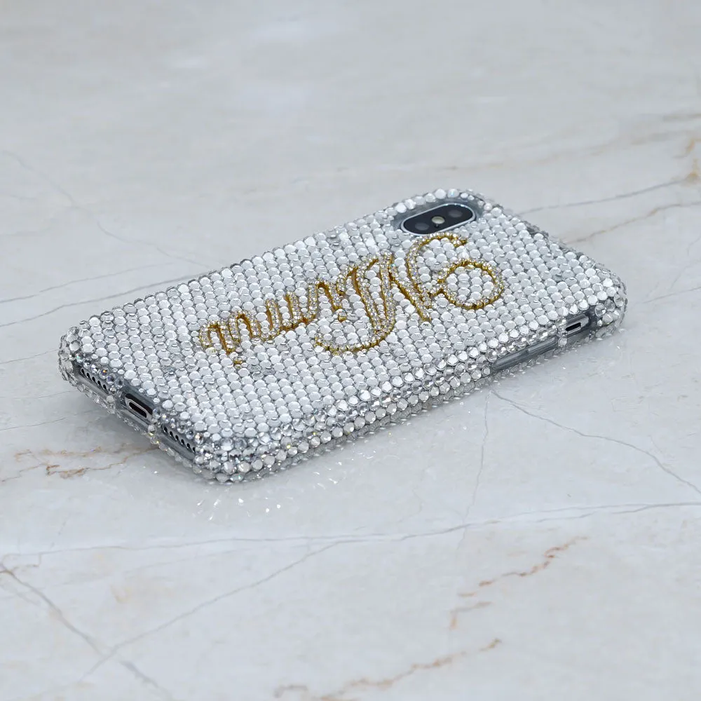 Clear and Gold Personalized Name & Initials Design (style PN_1114)