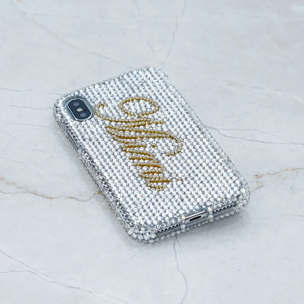 Clear and Gold Personalized Name & Initials Design (style PN_1114)