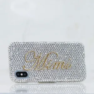 Clear and Gold Personalized Name & Initials Design (style PN_1114)