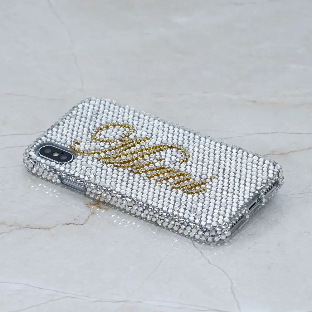 Clear and Gold Personalized Name & Initials Design (style PN_1114)