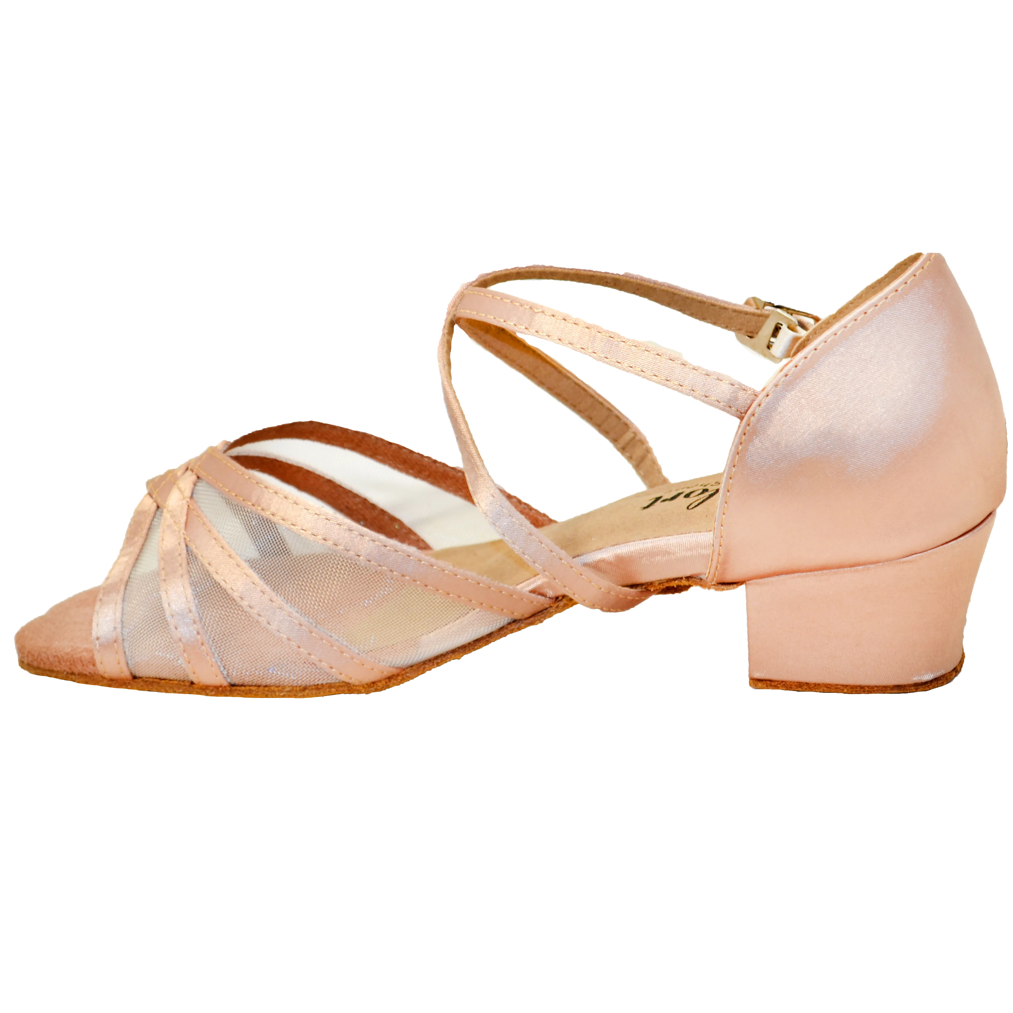 Comfort Strappy Mesh - Light Tan Satin