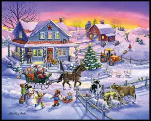 Country Christmas Digital Panel by Rose Mary Berlin