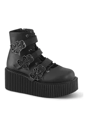 CREEPER-260 Black Vegan Leather Creeper