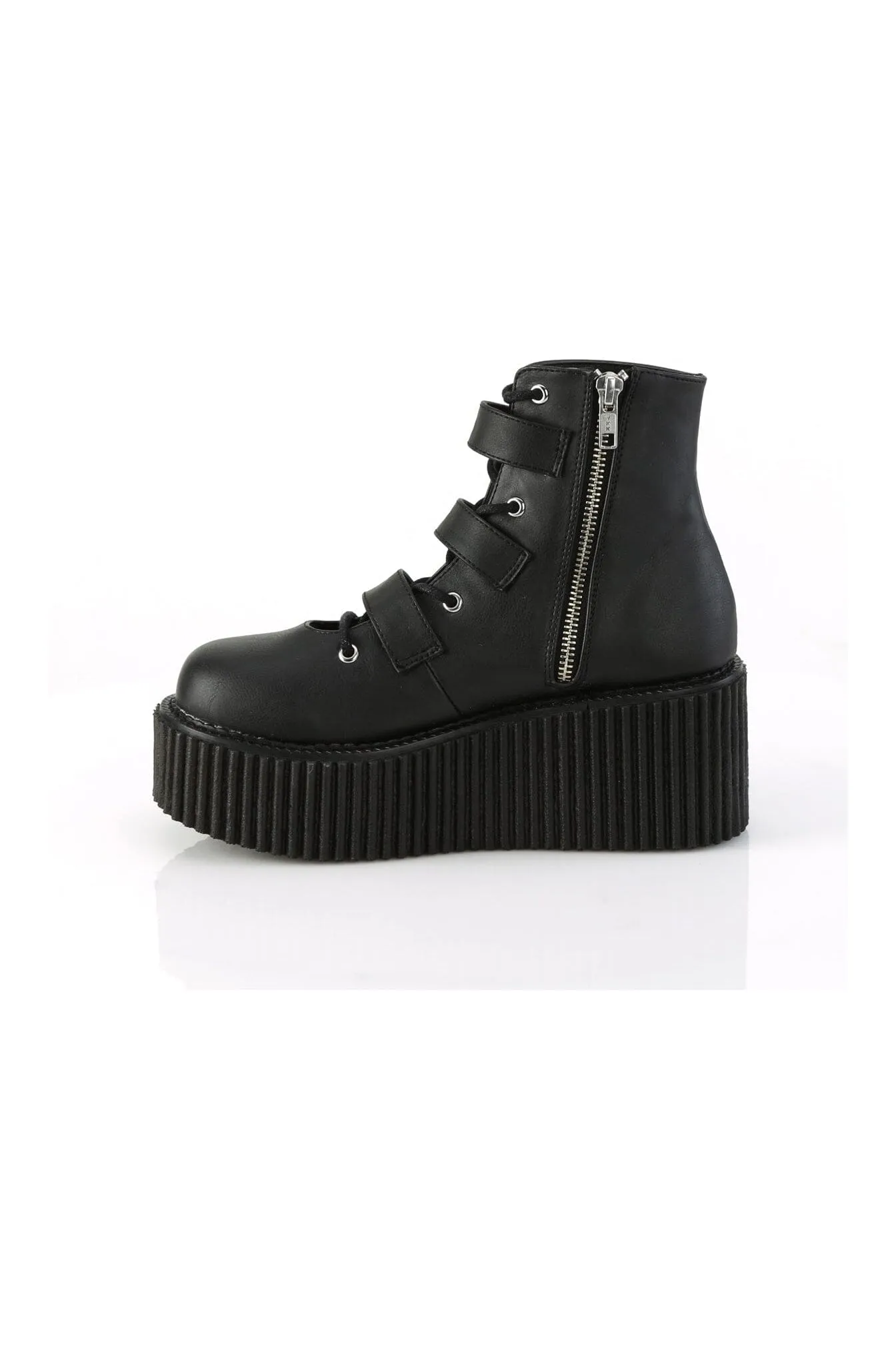CREEPER-260 Black Vegan Leather Creeper