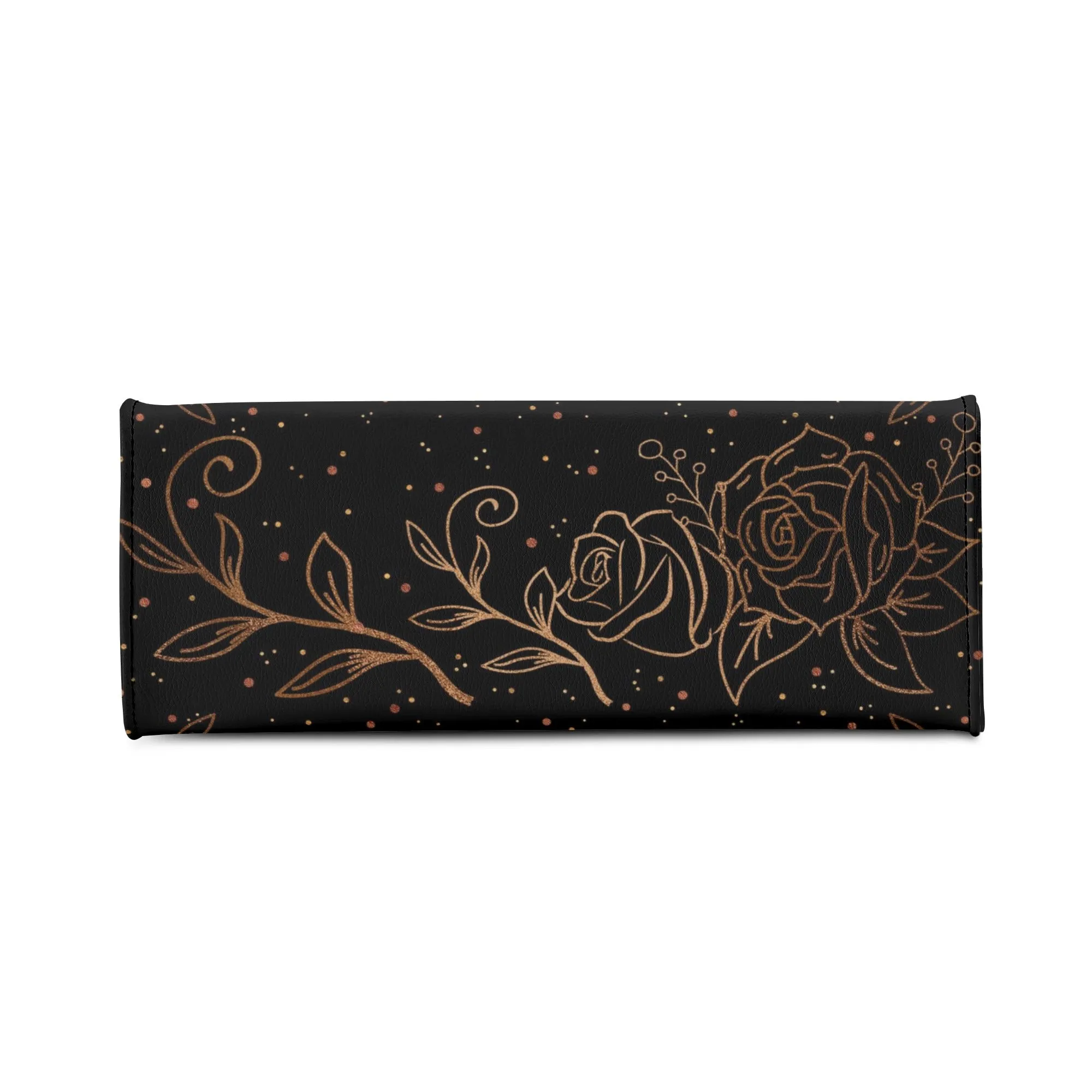 Crescent Moon and Flowers Luxury Womens PU Leather Handbag