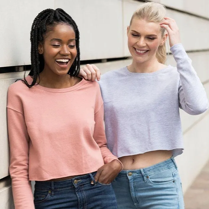 Cropped lightweight sweatshirt