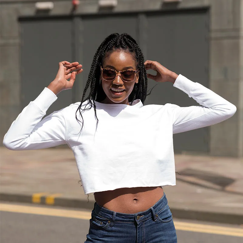 Cropped lightweight sweatshirt