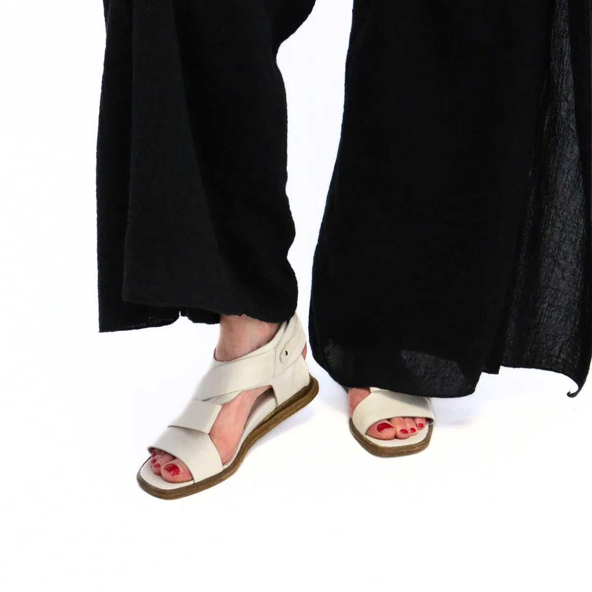 Cross & Band Softy Sandal Ivory