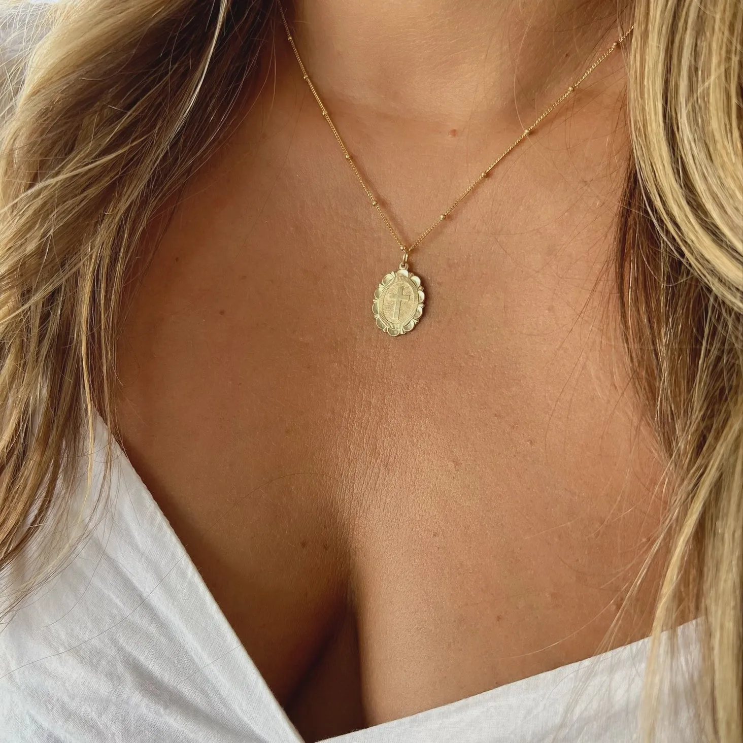 Cross Gold Filled Pendant Necklace