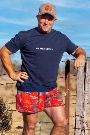 Crowbar Men's Limited Edition Chainsaw Print Shorts