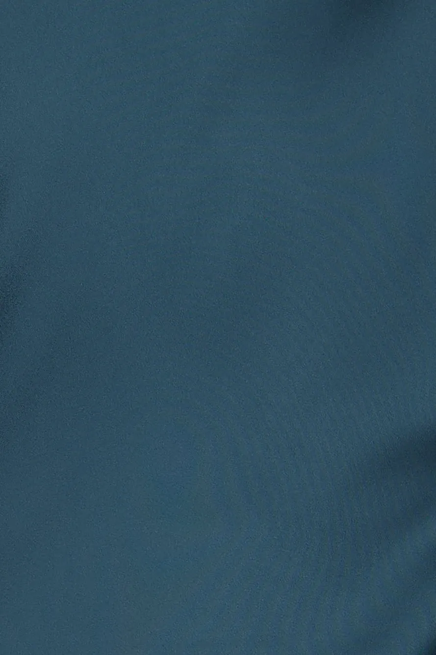 Crystal Glass Satin Maxi Dress Teal