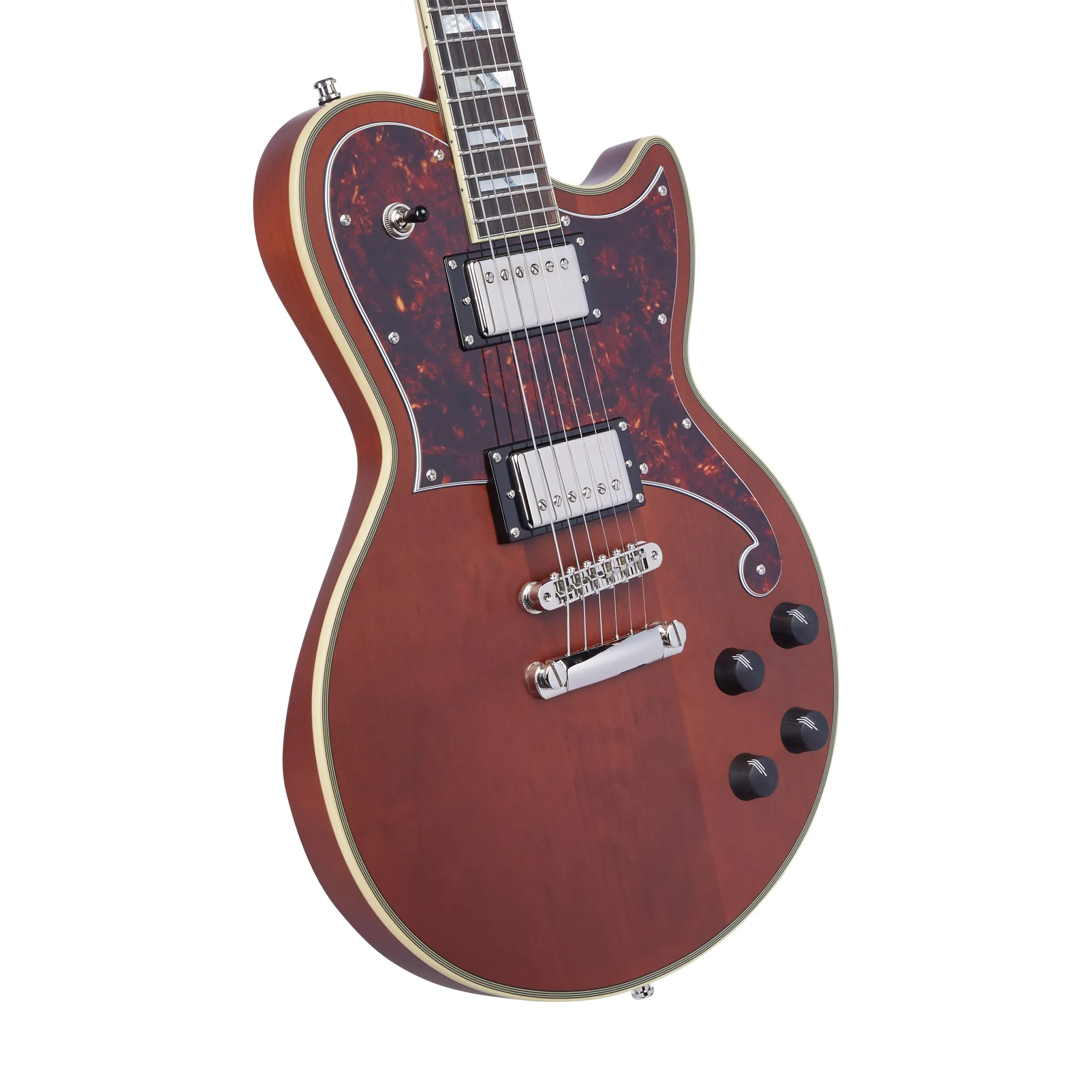 D'Angelico Deluxe Atlantic Electric Guitar, Matte Walnut