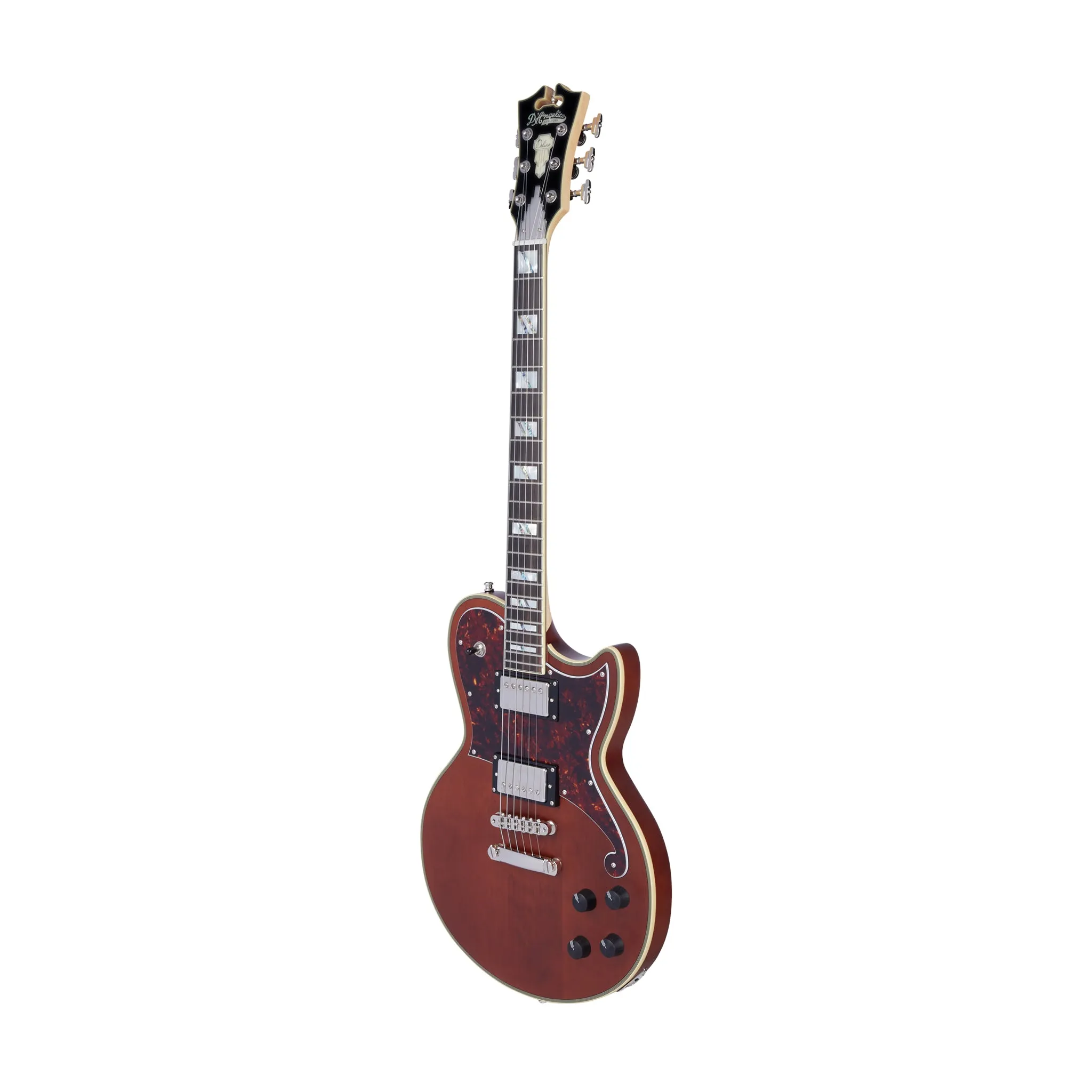 D'Angelico Deluxe Atlantic Electric Guitar, Matte Walnut