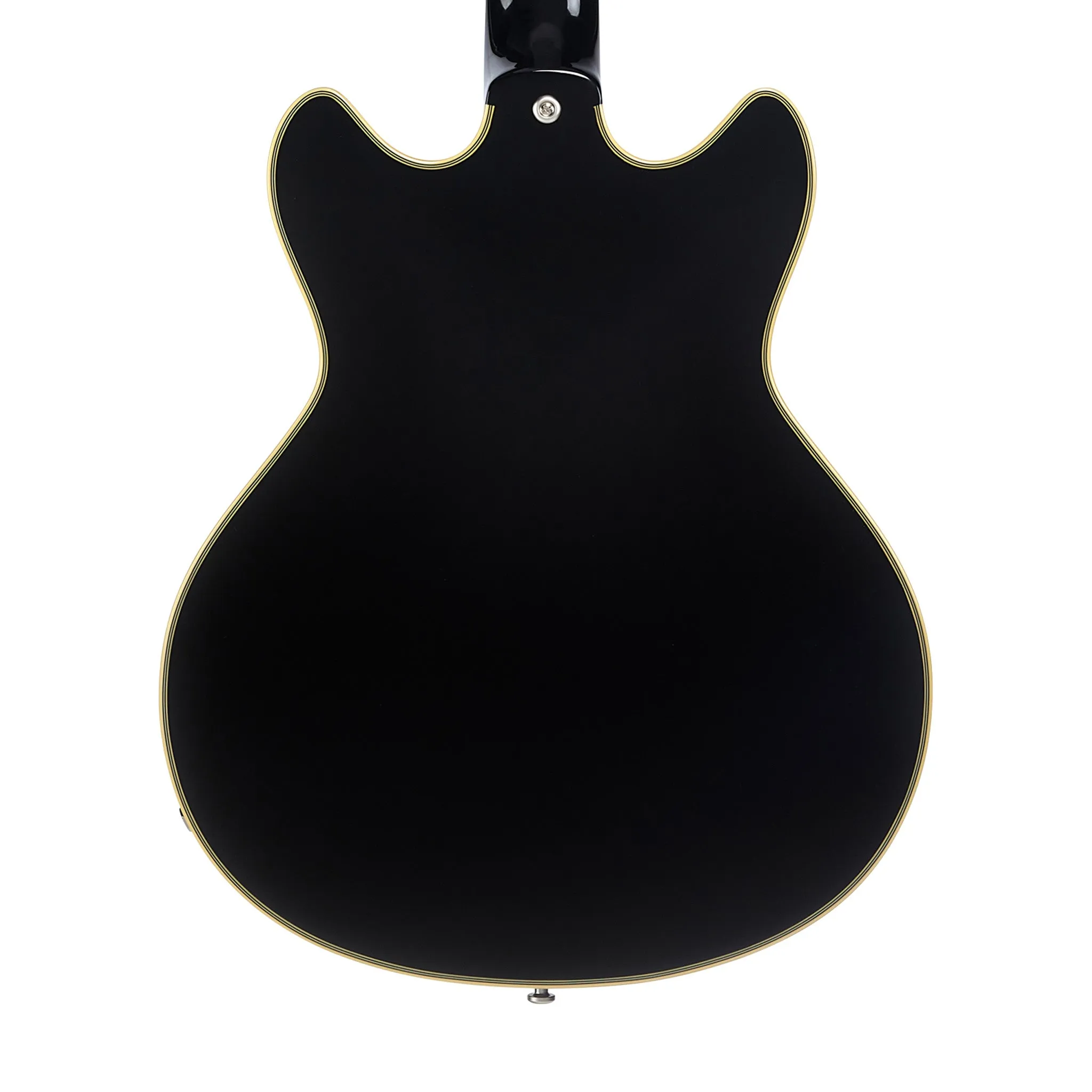 D'Angelico Excel Mini DC Tour Semi-Hollowbody Electric Guitar, Black