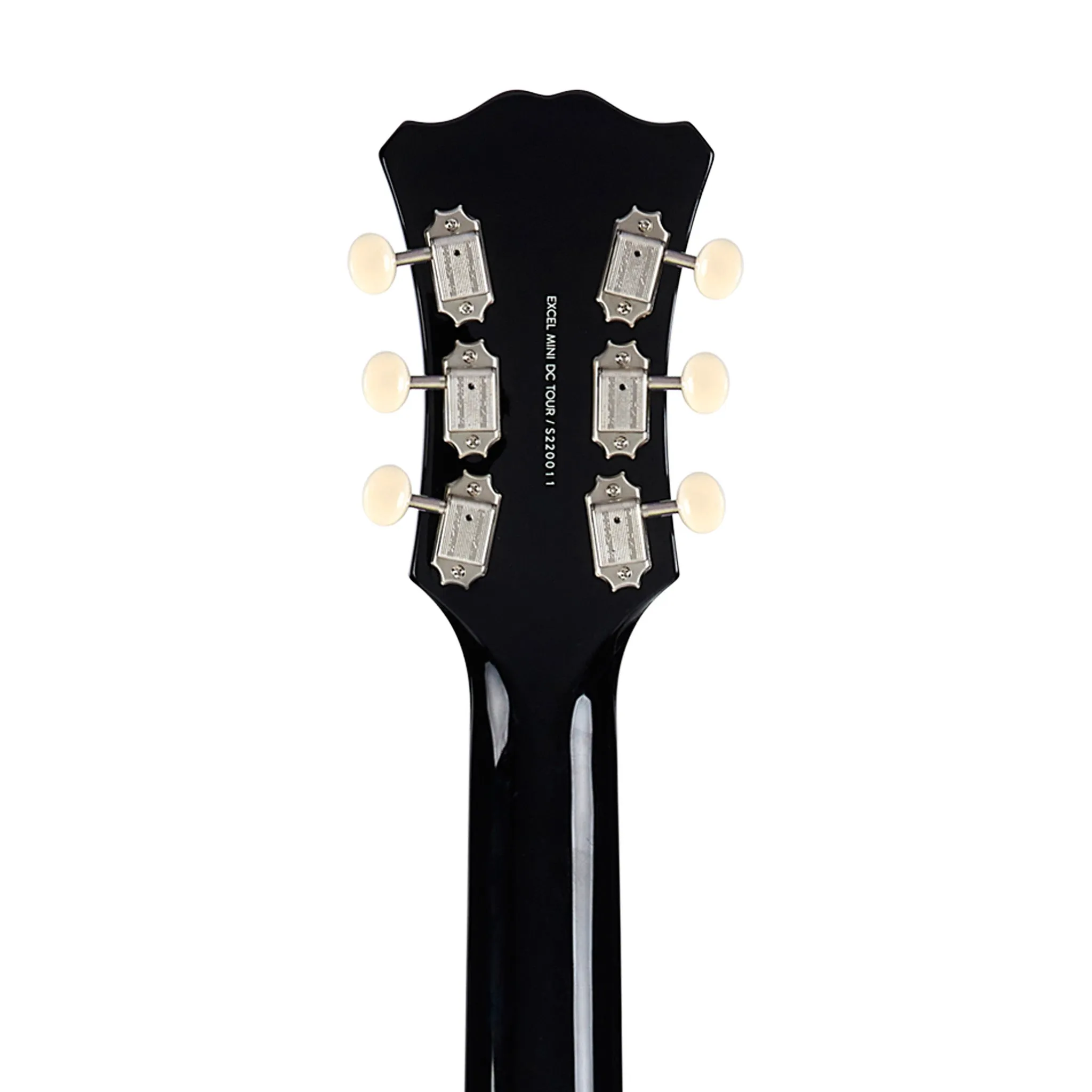 D'Angelico Excel Mini DC Tour Semi-Hollowbody Electric Guitar, Black