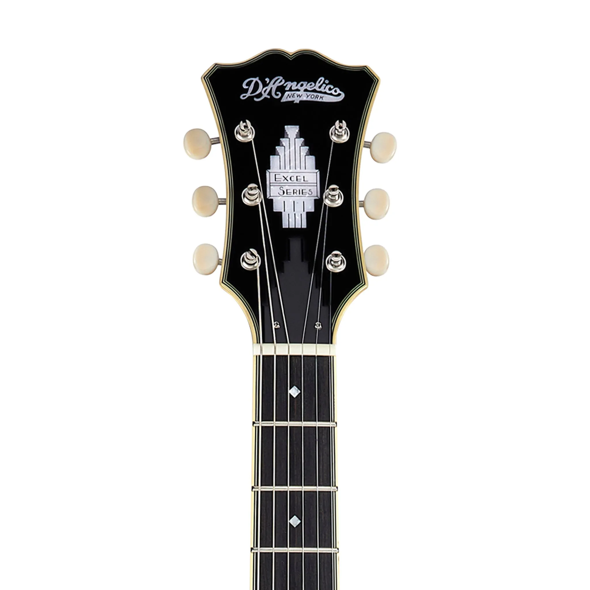 D'Angelico Excel Mini DC Tour Semi-Hollowbody Electric Guitar, Slate Blue