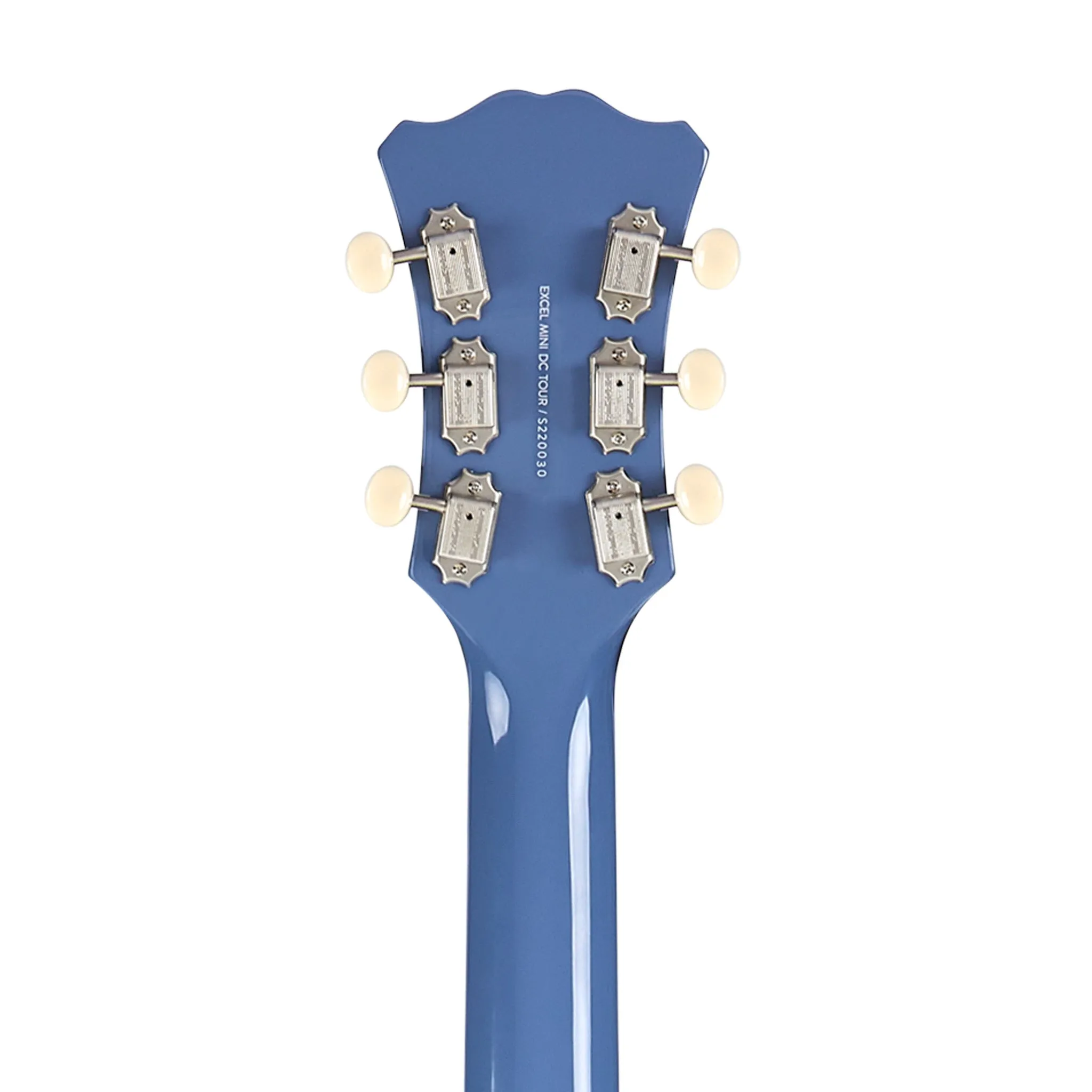 D'Angelico Excel Mini DC Tour Semi-Hollowbody Electric Guitar, Slate Blue
