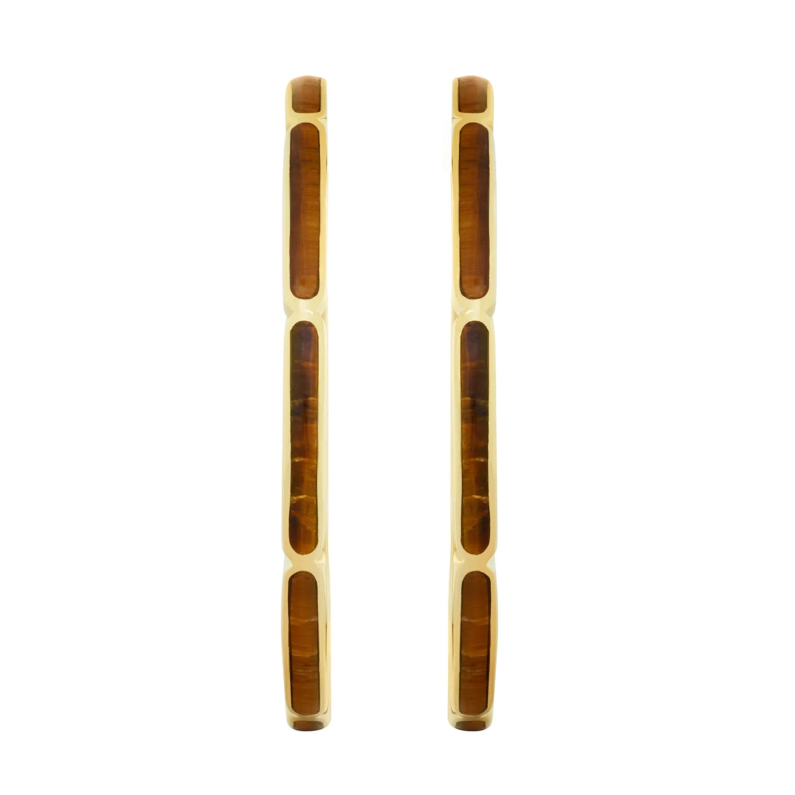Dash Gemstone Dual Inlay Gold Vermeil Sterling Hoop Earrings