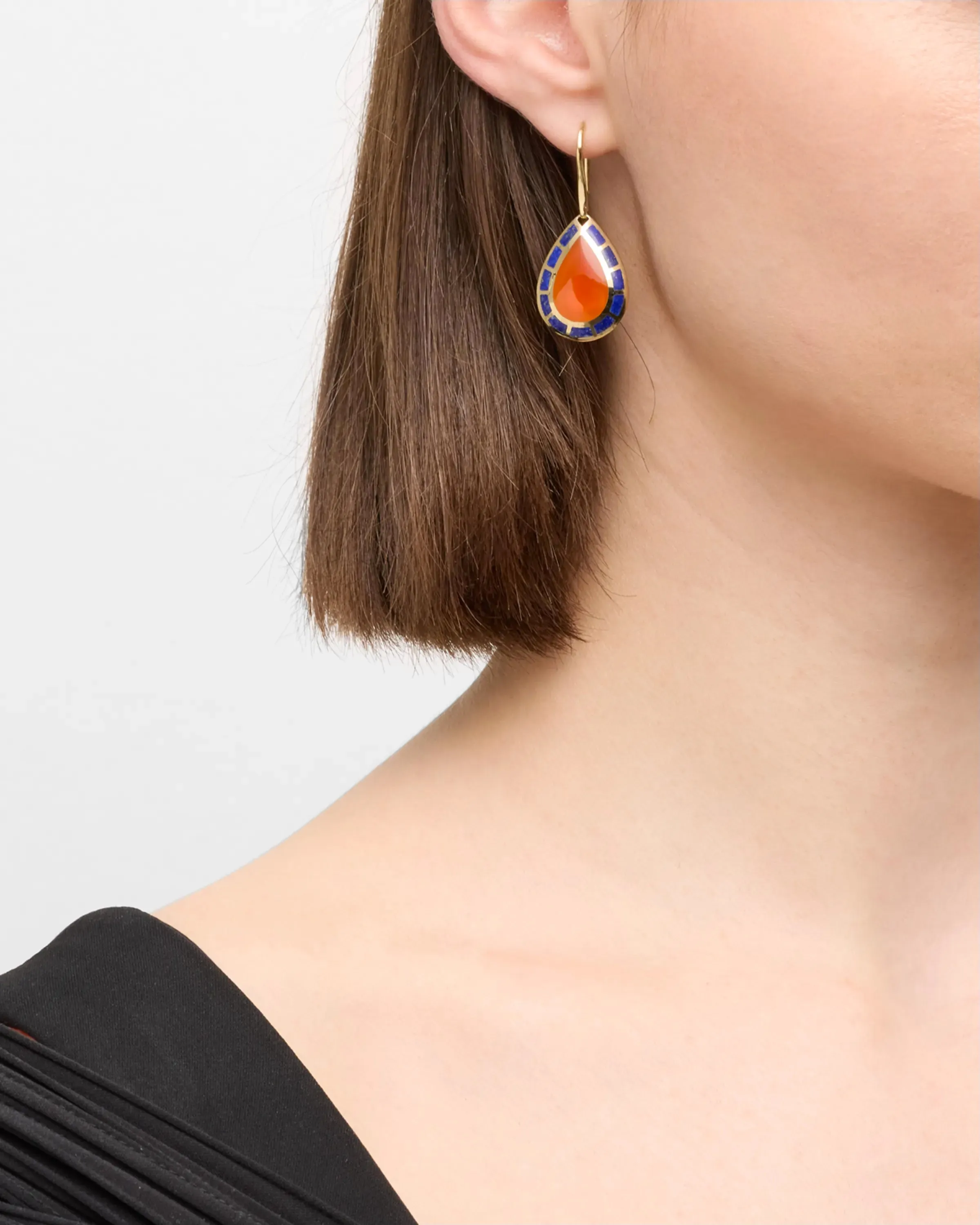 Dash Gemstone Gold Vermeil Sterling Teardrop Earrings