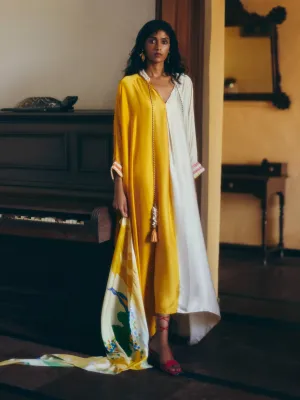Dawn yellow beige kimono