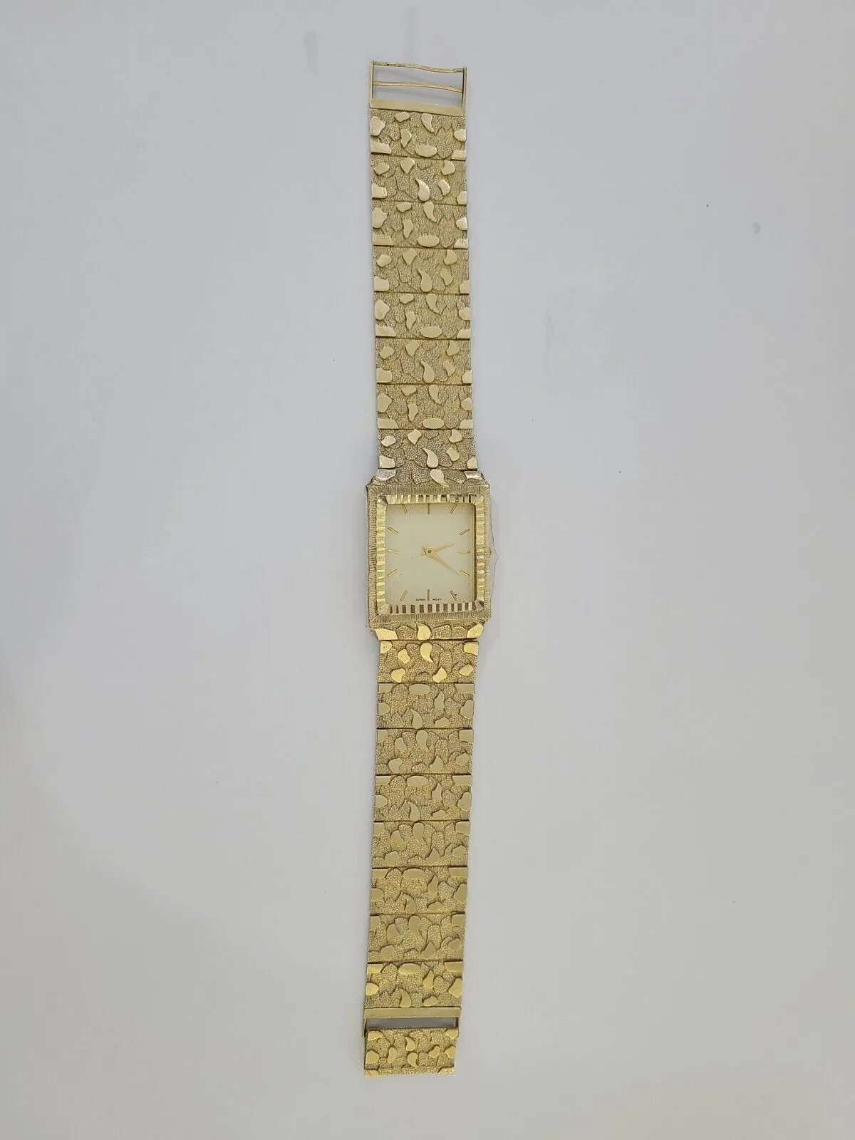 Designer 10K Yellow Gold Nugget watch Men Women Real Genuine
