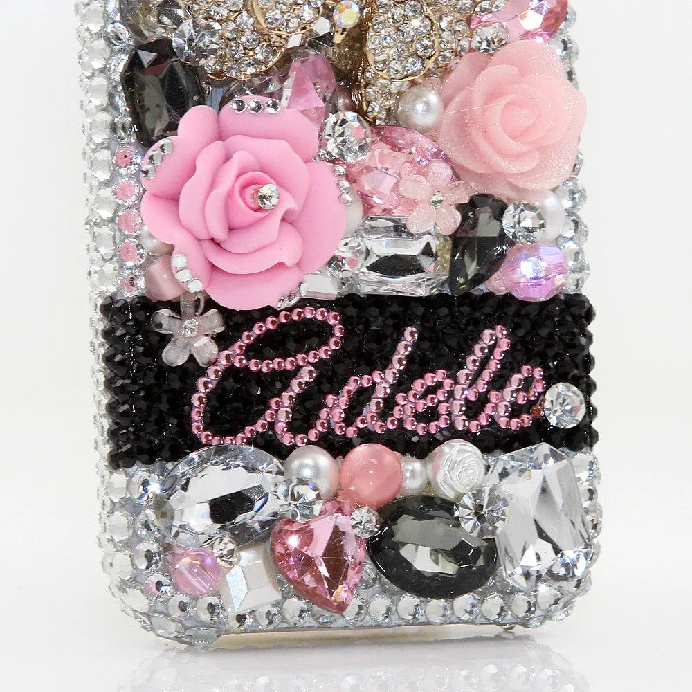 Diamond Butterfly Personalized Name & Initials Design (style PN_1066)