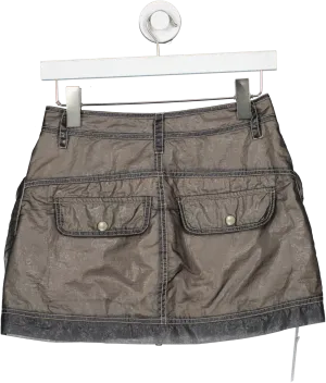 Diesel Grey Mini Skirt With Large Front Pockets UK S
