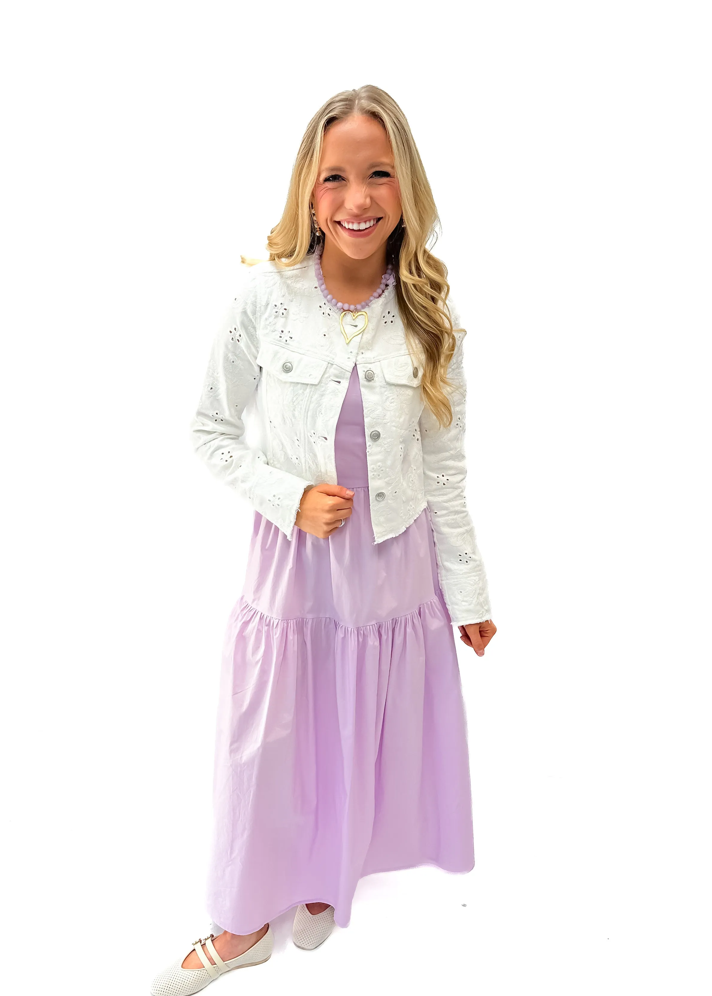 Dolce Cabo Eyelet Jacket - White
