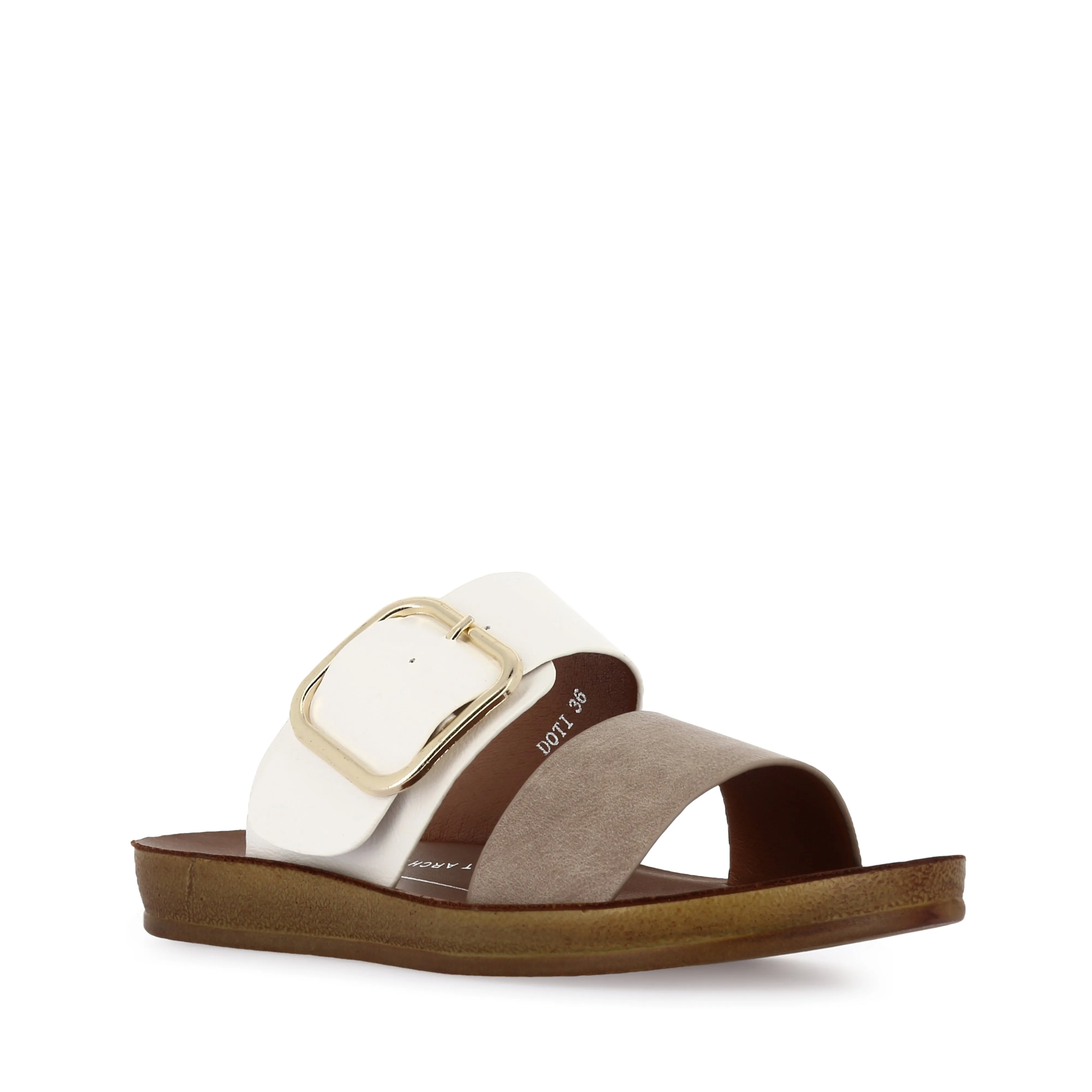 DOTI - TAUPE/WHITE