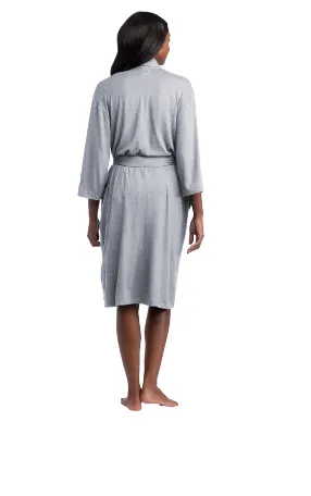 Dream Shawl Collar Robe - Heather Grey