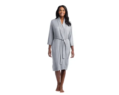 Dream Shawl Collar Robe - Heather Grey