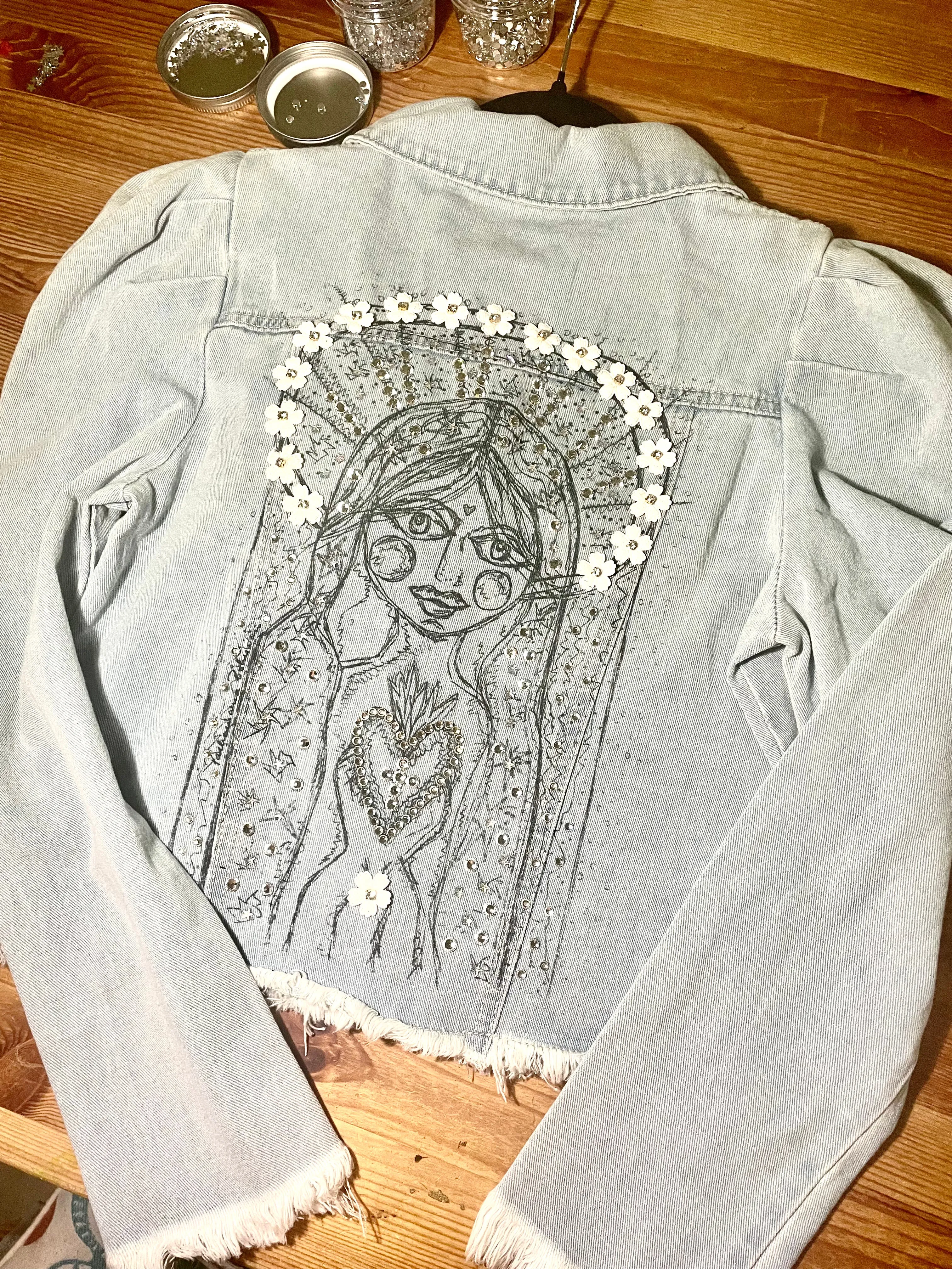 Dreaming Mary blessed princess Denim Jacket.