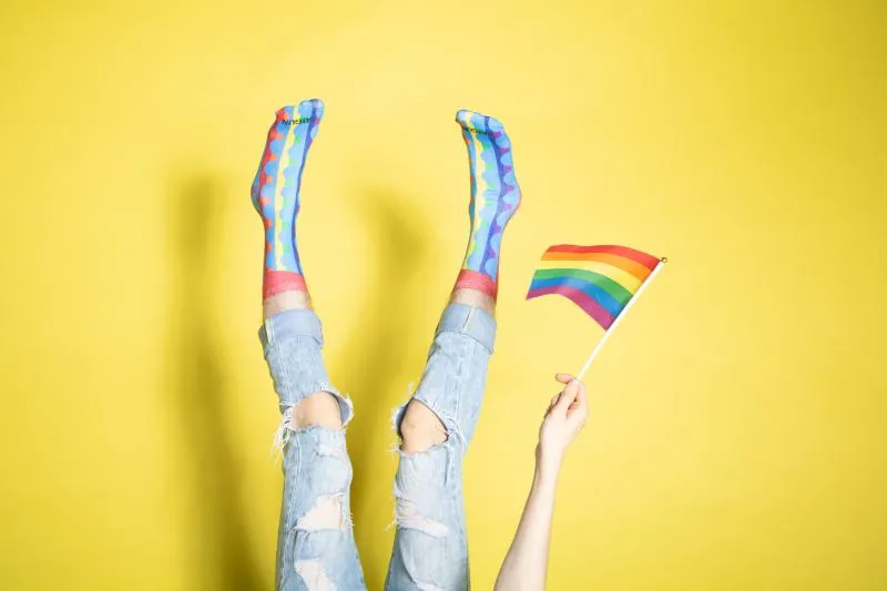DSM Pride Flag Socks