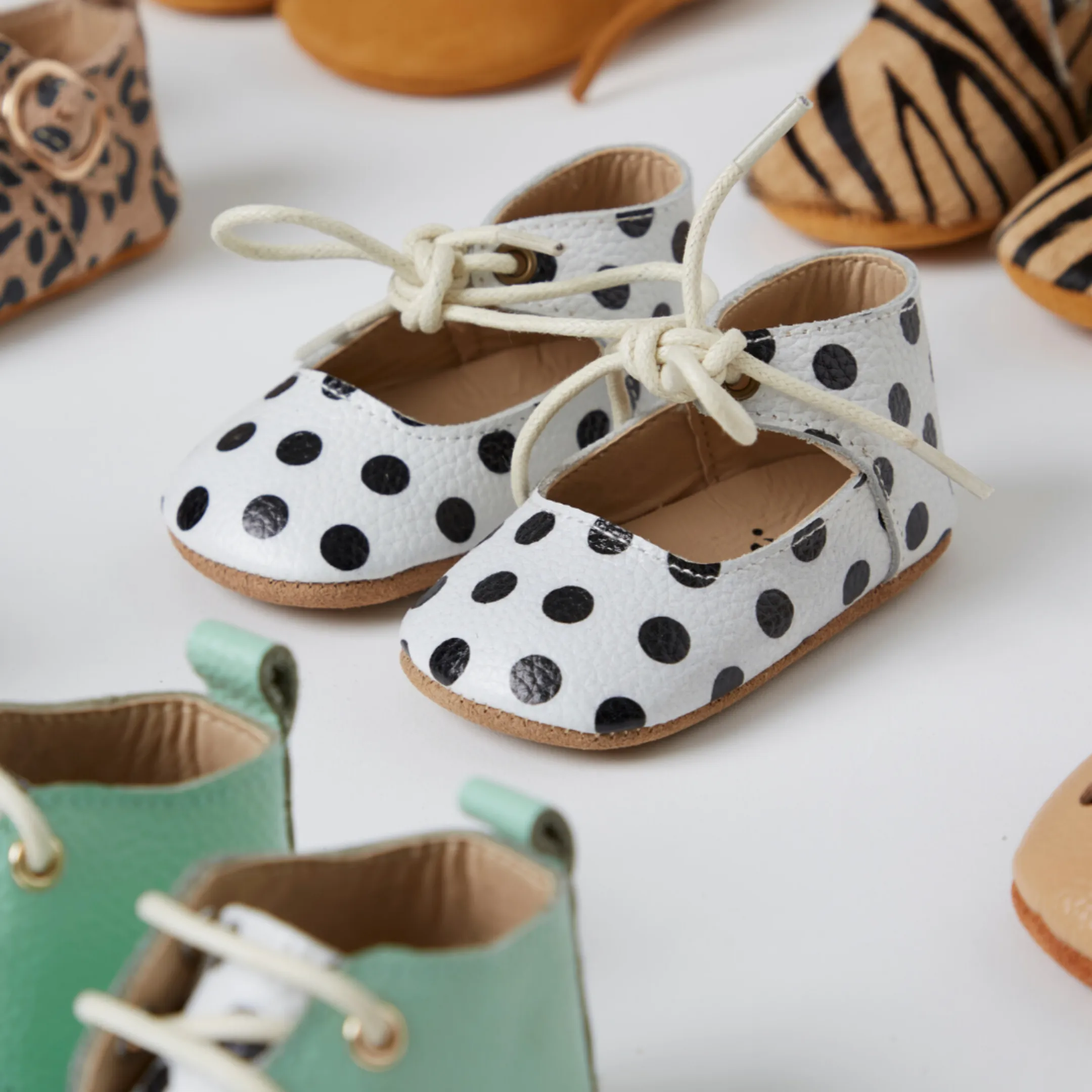 Dusty Polka Dot Mary Jane